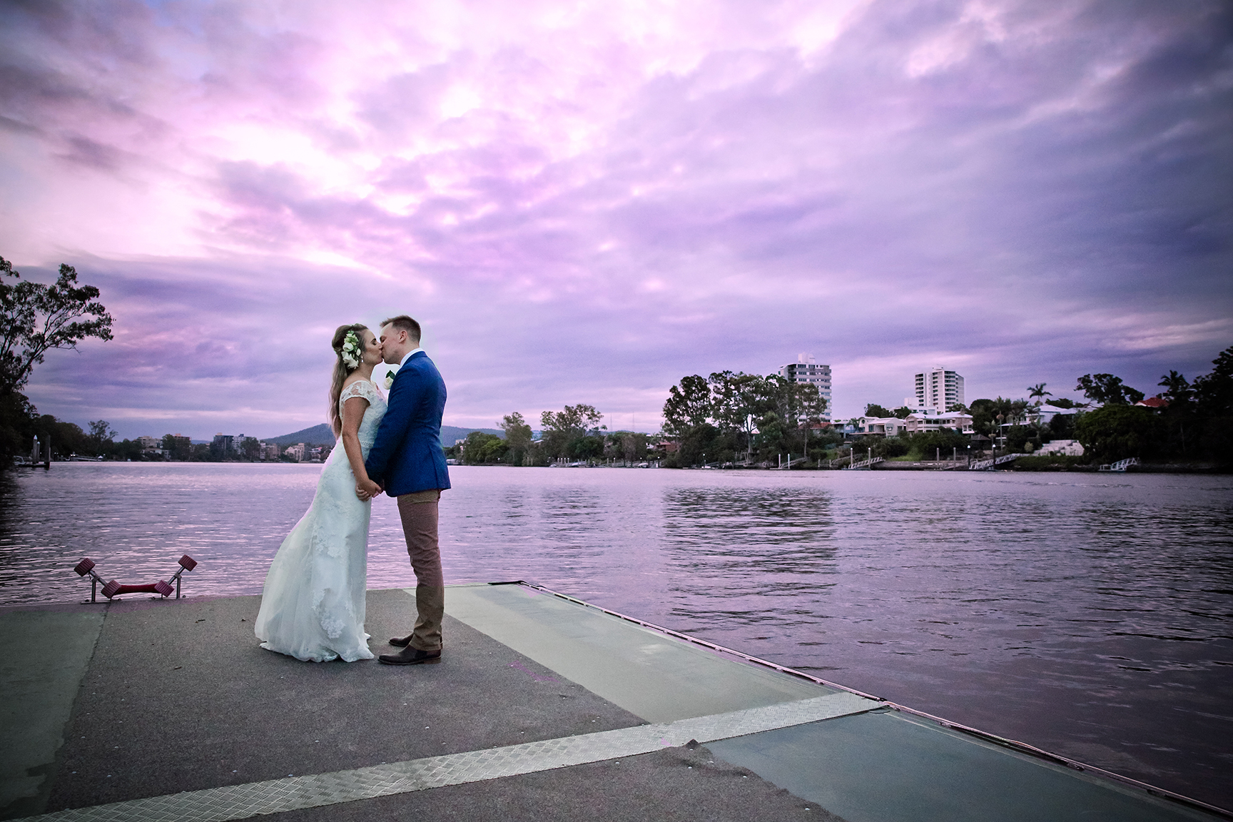 Brisbane riverside wedding